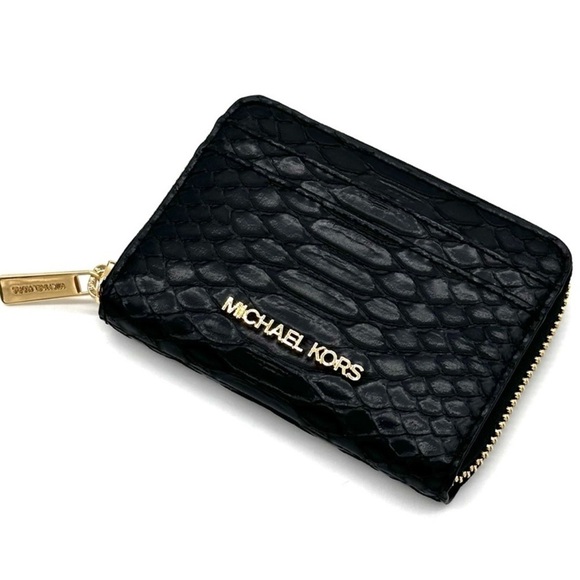 Michael Kors Medium ZA Card Case Wallet Black (NWT) - Picture 1 of 8